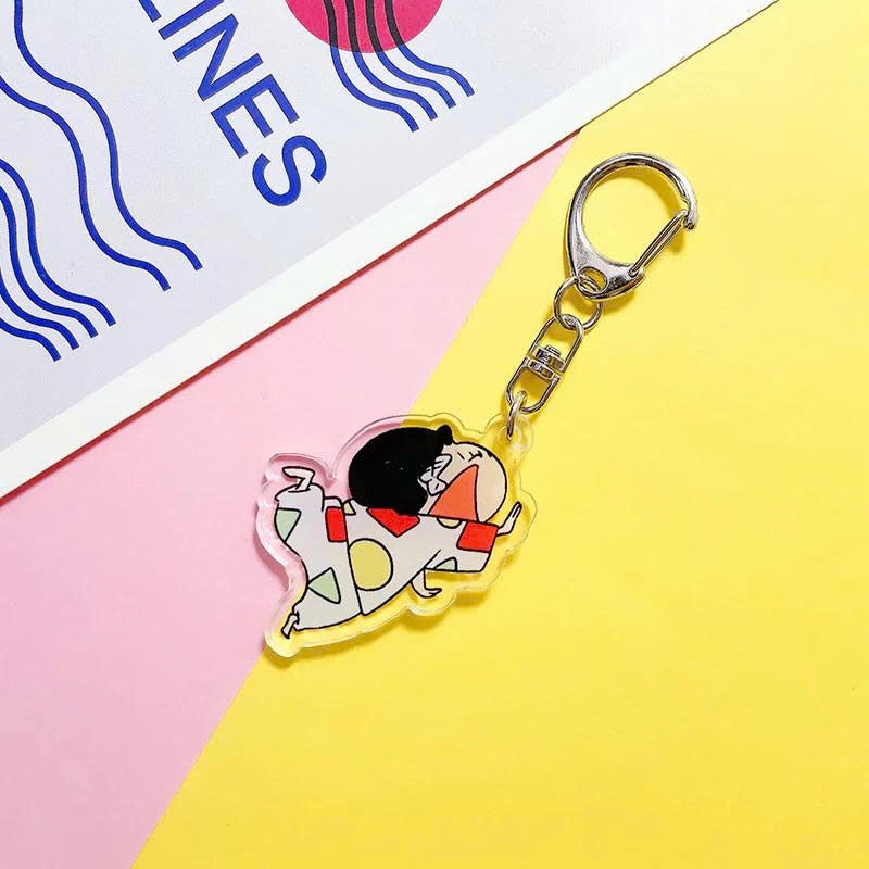Móc Khoá Shin, Móc Khoá Shin Cậu Bé Bút Chì Chất Liệu Acrylic Trang Trí Túi Phụ Kiện Balo Dùng Làm Quà Tặng - SakuMai