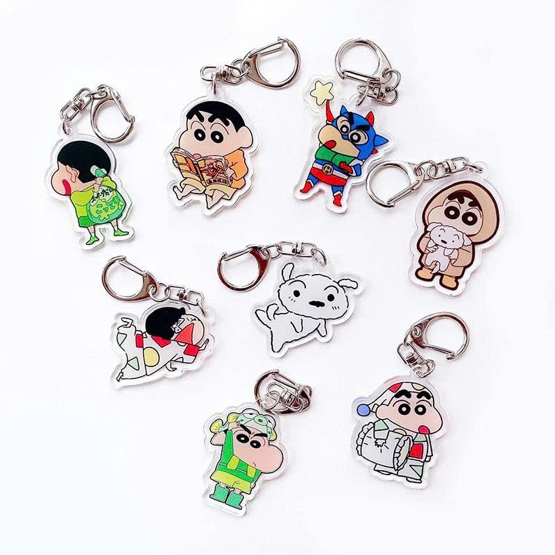 Móc Khoá Shin, Móc Khoá Shin Cậu Bé Bút Chì Chất Liệu Acrylic Trang Trí Túi Phụ Kiện Balo Dùng Làm Quà Tặng - SakuMai