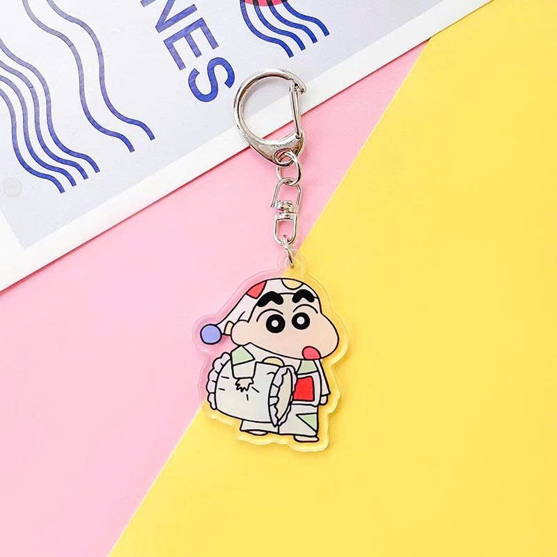 Móc Khoá Shin, Móc Khoá Shin Cậu Bé Bút Chì Chất Liệu Acrylic Trang Trí Túi Phụ Kiện Balo Dùng Làm Quà Tặng - SakuMai