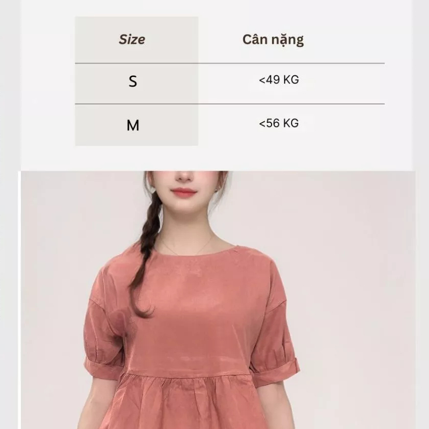 (Ảnh thật - nhiều màu) Áo sơ mi babydoll cộc tay buộc nơ sau dễ thương nhiều màu. Áo kiểu nữ cute baby doll T1025G