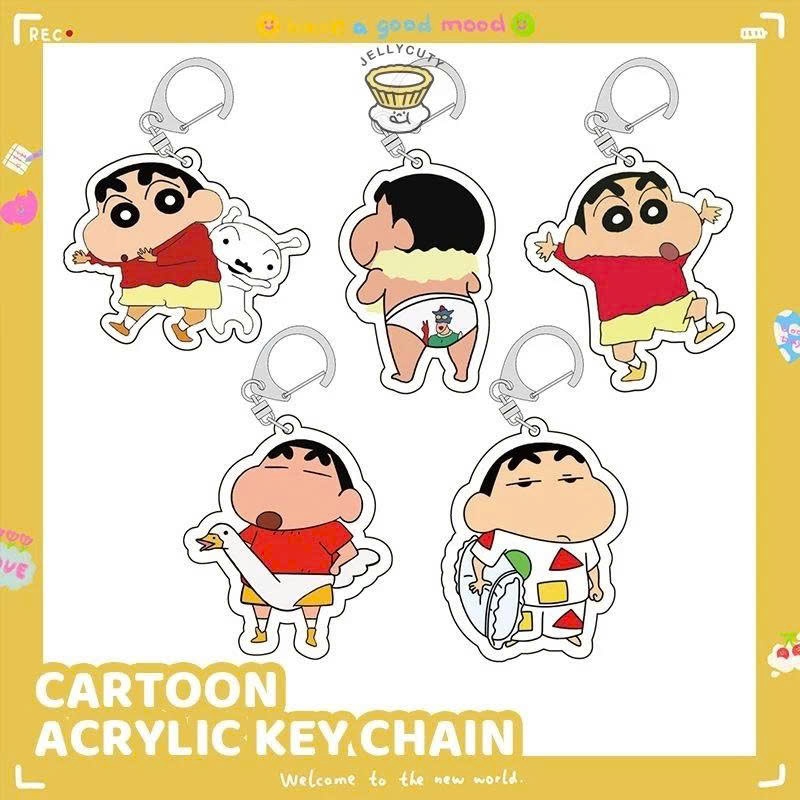Móc Khoá Shin, Móc Khoá Crayon Shin-chan Cậu Bé Bút Chì Chất Liệu Acrylic Dùng Làm Quà Tặng Trang Trí Túi Xách - SakuMai