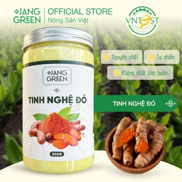 Tinh bột nghệ đỏ nguyên chất JANG GREEN – bột dinh dưỡng nhà làm 100% từ củ nghệ đỏ tươi Việt Nam