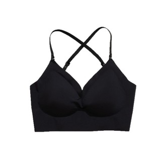 Áo lót  2 dây chất su siêu mịn  freesize 60kg  có đệm mút  A59