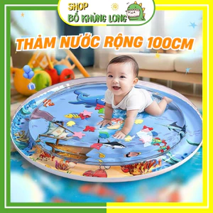 Thảm Nước 100CM Đệm Nước Mát Cho Bé Nhún Đệm Nước Chống Tràn Thảm Nước Cho Bé Nằm Chơi - BỐ KHỦNG LONG