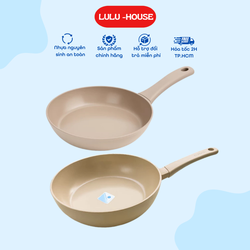 Chảo rán nhôm chống dính Luna - AMERCOOK size 20cm, 24cm, 26cm, 28cm ...