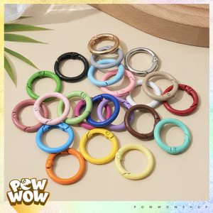 Móc Khoen Vòng Nhựa Kim Loại 24mm Nhiều Màu Trang Trí Phụ Kiện Treo Đa Năng Nhỏ Gọn