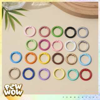 Móc Khoen Vòng Nhựa Kim Loại 24mm Nhiều Màu Trang Trí Phụ Kiện Treo Đa Năng Nhỏ Gọn