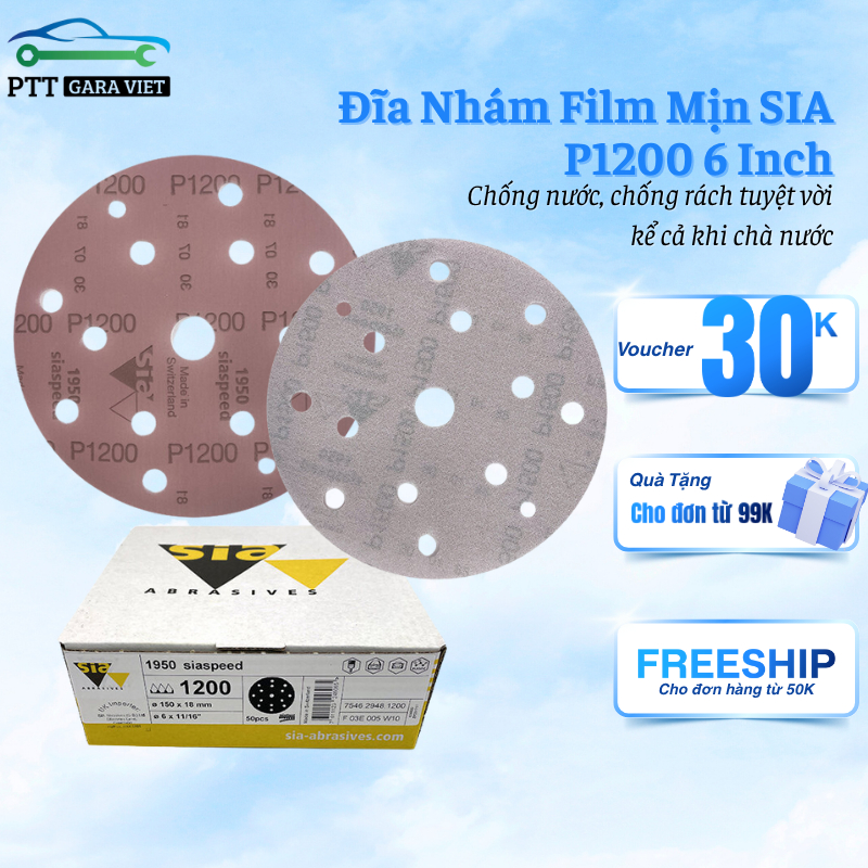 Đĩa Nhám Film Mịn SIA P1200 6 Inch Chống Rách, Chống Nước – Xuất Xứ ...