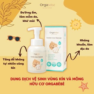 Bọt Rửa Mông Dung Dịch Vệ Sinh Hữu Cơ Orgabebe, Goongbe Hàn Quốc Cho Bé Từ Sơ Sinh