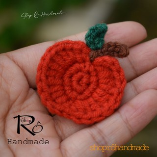 Ghim cài áo quả táo đáng yêu 4cm |Pin, trâm cài balo, cặp,huy hiệu |Shop Rô Handmade