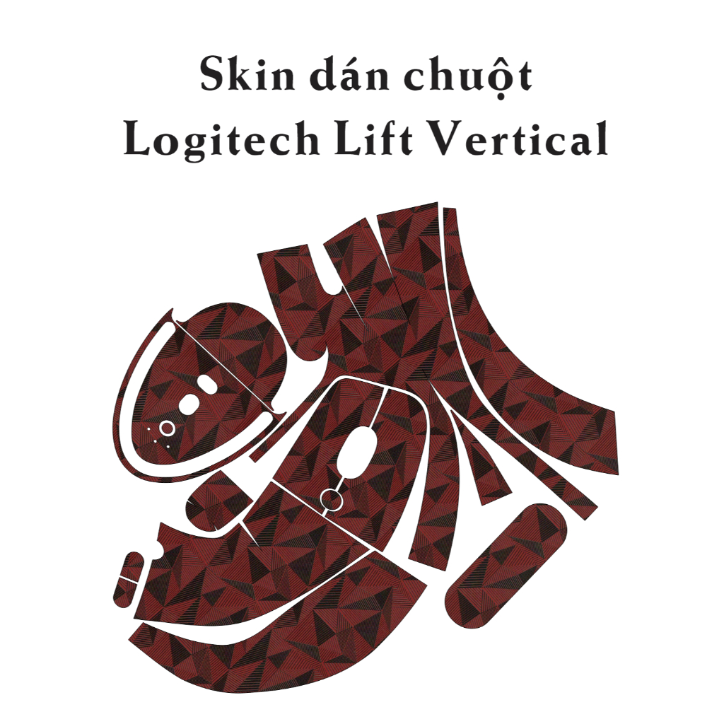 Skin dán chuột Logitech Lift Vertical in hình theo yêu cầu | Film 3M | Custom miếng dán theo yêu cầu