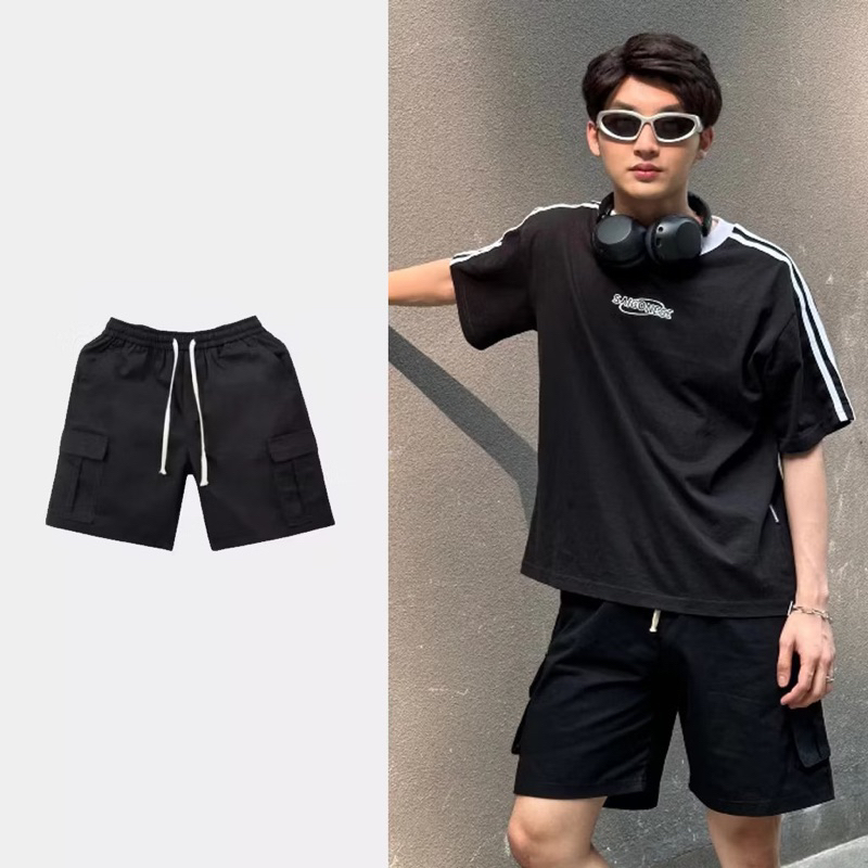Quần short nam kaki có túi chất liệu vải KaKi trơn cao cấp thoáng mát không xù