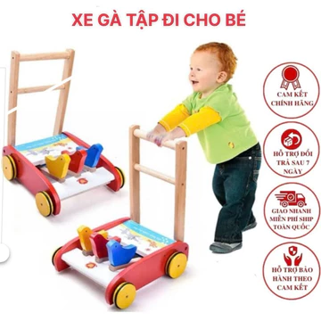 Xe gà tập đi cho bé yêu ,xe tập đi cho bé,xe tập đi bằng gỗ,, Xe Gỗ Tập Đi 3 Con Gà