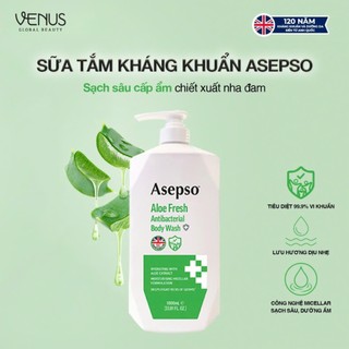 [MUA 1 TẶNG 1] Sữa tắm kháng khuẩn ASEPSO sạch sâu cấp ẩm Chiết Xuất Nha Đam 1000 ml