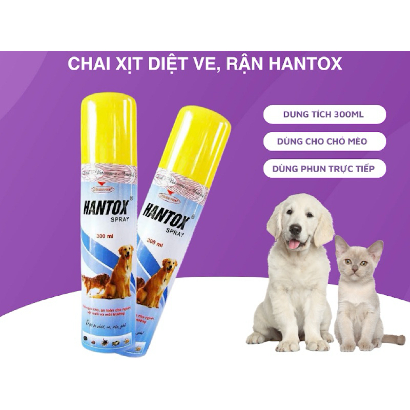 BÌNH XỊT HANTOX CHO CHÓ MÈO 100ml và 300ml
