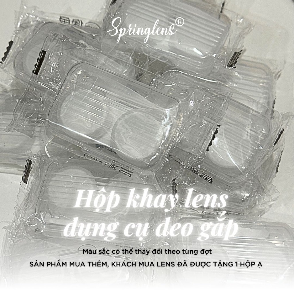 Hộp Khay Đựng Lens Màu Ngẫu Nhiên Khay Đơn Lẻ Đơn Giản Xinh Nhỏ Gọn | Kính áp tròng Spring lens
