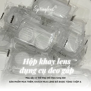 Hộp Khay Đựng Lens Màu Ngẫu Nhiên Khay Đơn Lẻ Đơn Giản Xinh Nhỏ Gọn | Kính áp tròng Spring lens