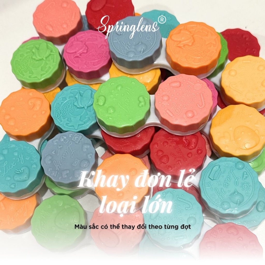 Hộp Khay Đựng Lens Màu Ngẫu Nhiên Khay Đơn Lẻ Đơn Giản Xinh Nhỏ Gọn | Kính áp tròng Spring lens