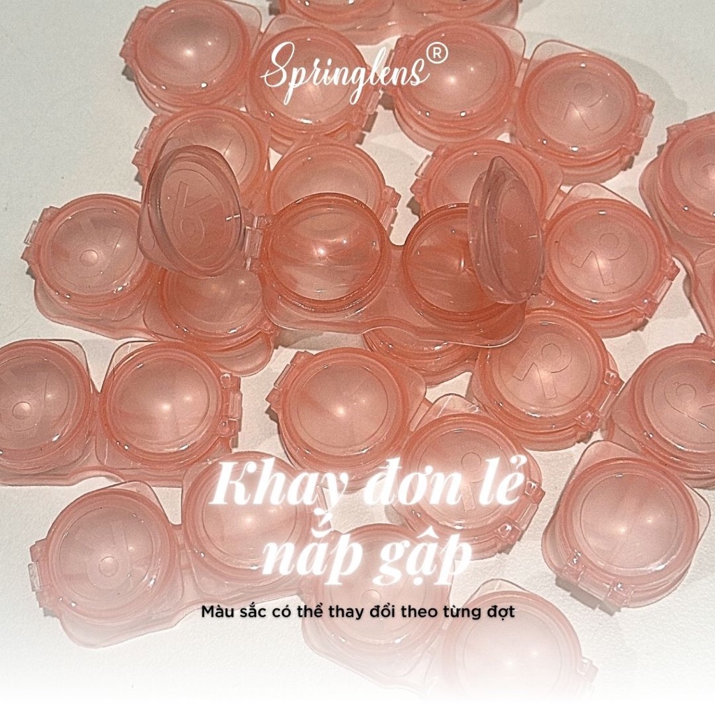 Hộp Khay Đựng Lens Màu Ngẫu Nhiên Khay Đơn Lẻ Đơn Giản Xinh Nhỏ Gọn | Kính áp tròng Spring lens