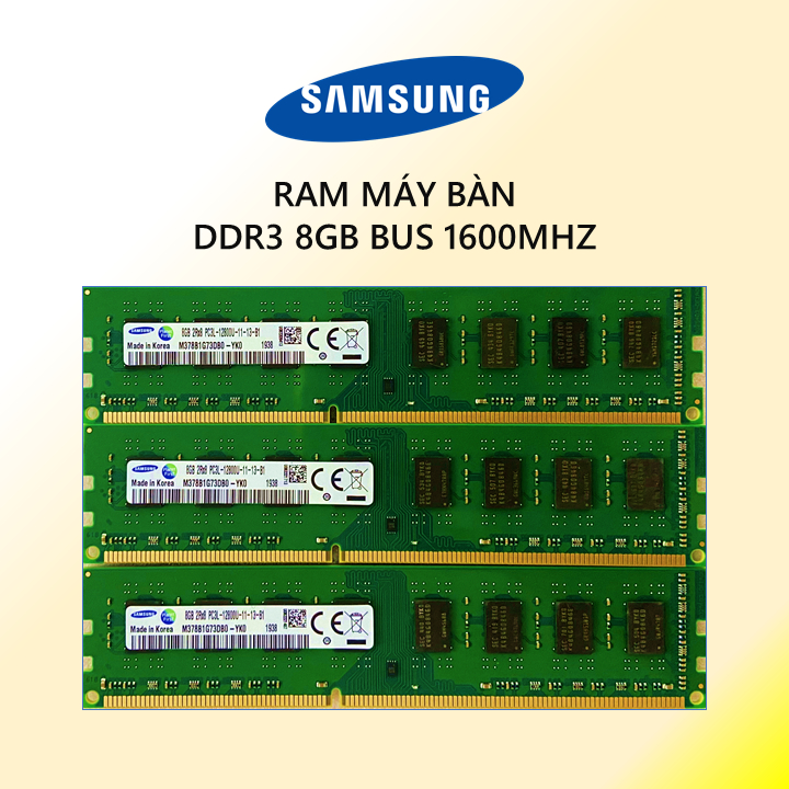 RAM Samsung Hynix DDR3 8GB Cho Máy Bàn (Desktop) – Bus 1600MHz, Chính  Hãng, Bảo Hành 12 Tháng