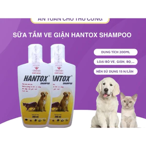 SỮA TẮM HANTOX ZIỆT BỌ/ GKẺ TRÊN CHÓ MÈO