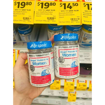Men Vi Sinh Phụ Nữ Urogen Probiotic For Women Úc 40 Viên - Giúp Cân Bằng Vùng Kín, Đường Tiết Niệu