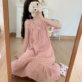 Váy ngủ chất đũi in full cherry