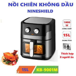 Nồi chiên không dầu 10,5L Nine Shield - Thiết kế mặt kính độc đáo - Bảo hành 12 tháng