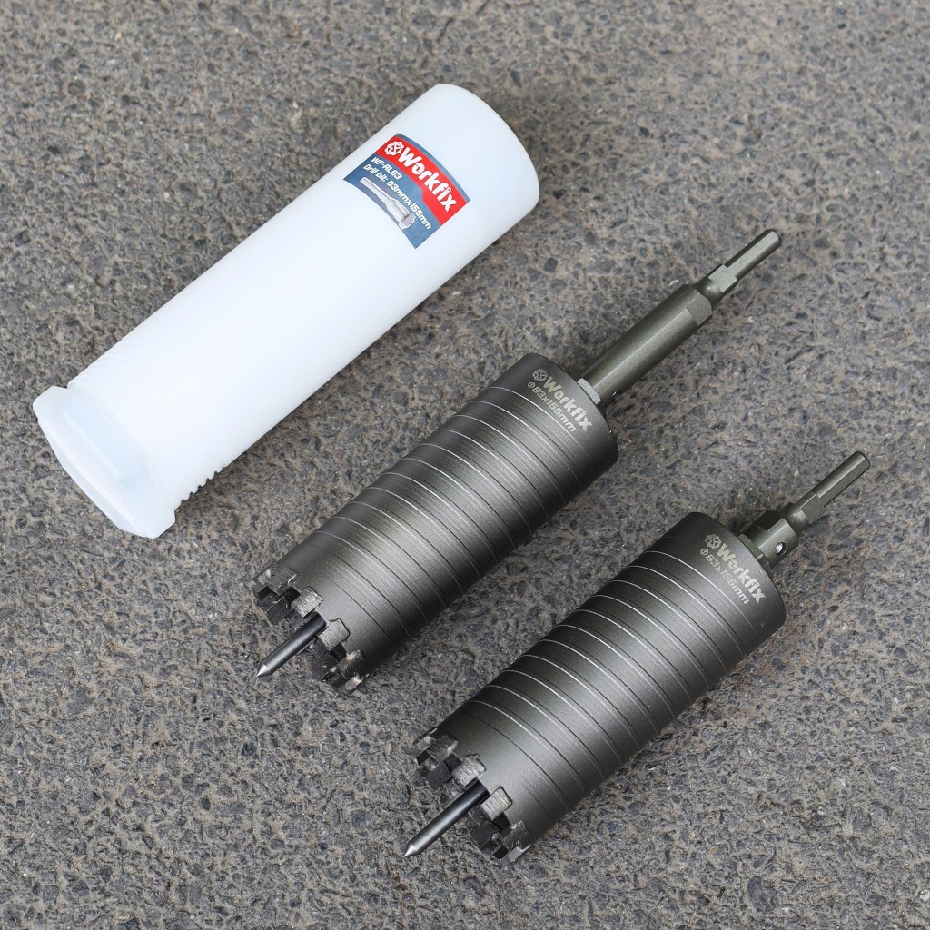 Mũi khoan rút lõi bê tông Workfix WF-RL63 Workfix 155mm chuôi ngắn & dài