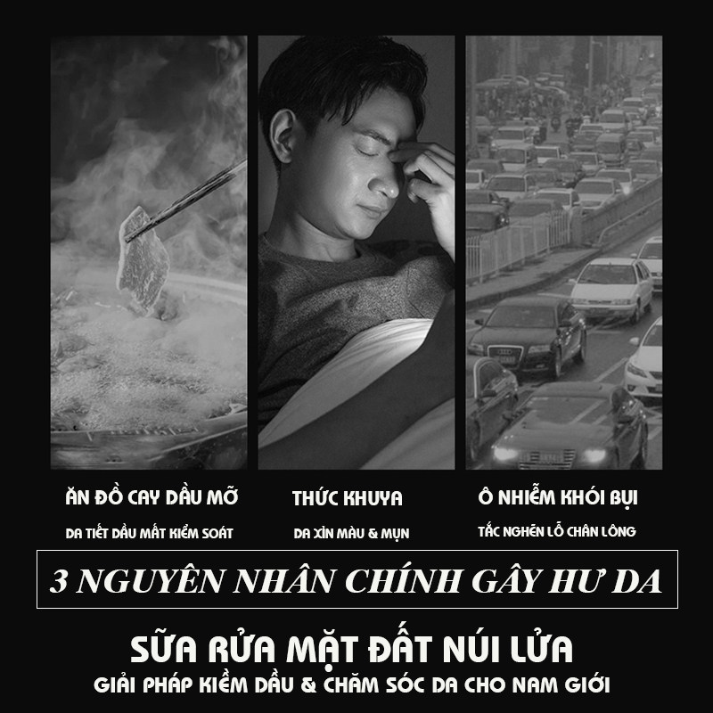 【Mua 1 Tặng 1】Sữa rửa mặt nam làm sạch sâu cân bằng da, giúp giảm mụn cho da dầu mụn, sạch dầu nhờn ngừa mụn