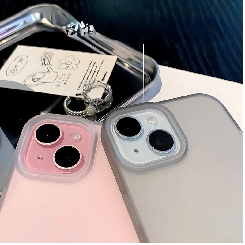 Ốp Lưng iPhone Silicon Lì Trong Suốt, Thiết Kế Đơn Giản Sang Trọng Cho iPhone 7/8/X/XS/11/12/13/14/15/16/17/Plus/Pro/Max