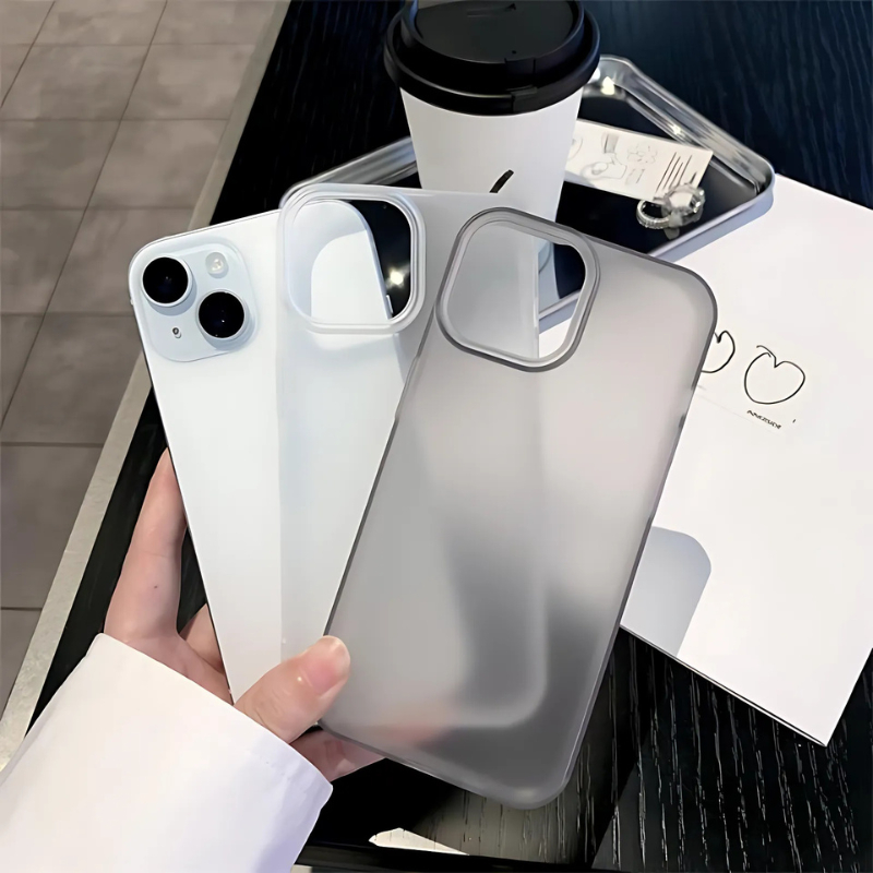 Ốp Lưng iPhone Silicon Lì Trong Suốt, Thiết Kế Đơn Giản Sang Trọng Cho iPhone 7/8/X/XS/11/12/13/14/15/16/17/Plus/Pro/Max