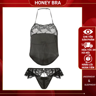 Set Ngủ 2 Mảnh Ren Sexy Quyến Rũ DN35 Đồ Ngủ 2 Mảnh Pha Ren Siêu Gợi Cảm Nóng Bỏng Cuốn Hút
