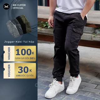 Quần Jogger Kaki Túi Hộp Nam MK CLEVER, vải Kaki co giãn lên form chuẩn đẹp, dáng jogger túi hộp khỏe khoắn, nam tính