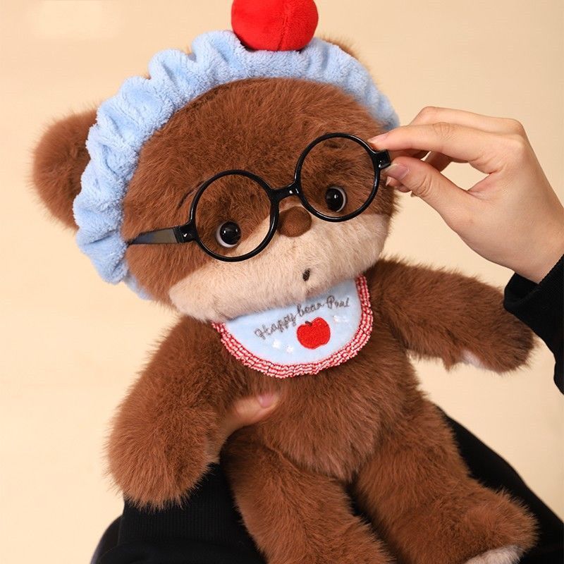 Gấu Bông Gấu Nâu Táo Đỏ CuTe,Teddy Đeo Khăn Yếm Quả Táo Dễ Thương Quà Tặng Sinh Nhật Cho Bé, Bạn Gái Ngày Valentine, 8/3