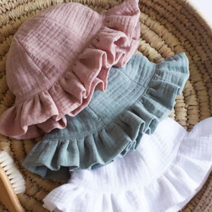 Mũ tai bèo 4 lớp cho bé trai bé gái xô muslin cao cấp họa tiết dễ thương có thun co dãn thoải mái cho bé từ 0m -2 tuổi.
