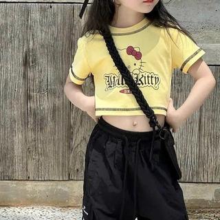 A22-[tomnaukid][FORM ÔM] Áo thun CROPTOP cộc tay Hello KI.T.T size từ 9-35Kg