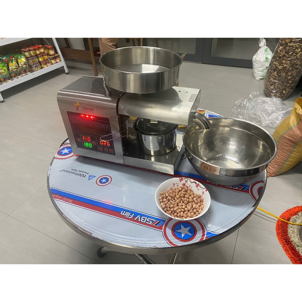 Máy ép dầu thực vật cao cấp Tahawa Nhật Bản TH-T3 - Bảo Hành chính hãng 2 Năm - Ép Kiệt Bã Sản Lượng Dầu Cao