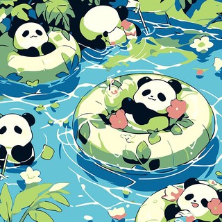 ( TẶNG SET 10 KHẨU TRANG) Tranh Số Hoá Gấu Trúc Panda  Hoạt Hình Tranh Tô Màu 20x20cm dễ thương đầy đủ cọ, màu, căng khu
