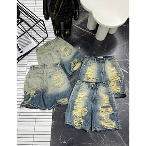Quần Jean Ngố Đùi Nữ Rách Trước Sau Wash Loang 278 - 279