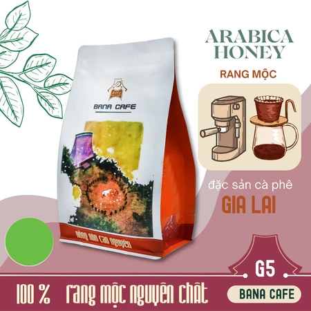 Cà phê Bana Cofe G5 | Cafe rang mộc nguyên chất 100% Arabica (Pha máy/Pha phin/Nguyên hạt)