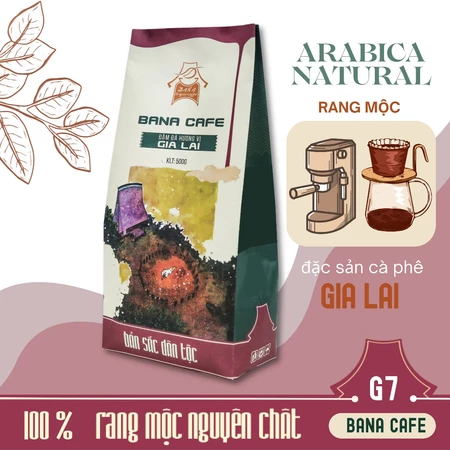 Cà phê Bana Cofe G7 | Cafe rang mộc nguyên chất 100% Arabica (Pha phin/Pha máy/Nguyên hạt)