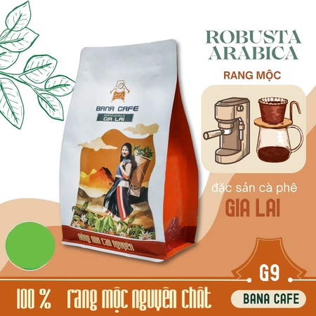 Cà phê Bana Cofe G9 |Cafe rang mộc nguyên chất Arabica+Robusta(Pha phin/Pha máy/Nguyên hạt)|Coffee