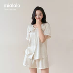 Đồ bộ mặc nhà Mialala pyjama dáng ngắn lụa latin 5464 DMN02015464 — ảnh 2