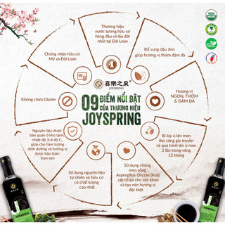 Nước tương hữu cơ ít muối JoySpring Organic Low Salt Soy Sauce
