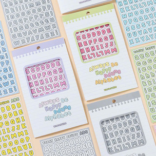 DIY - Hình dán Sticker Chữ Tròn trịa Dễ Thương 🥰 Nhiều Màu sắc Tươi Sáng