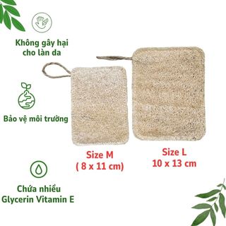 Miếng Rửa Chén Bát Bằng Xơ Mướp KB Ecolife tạo bọt rửa sạch chén bát,không hóa chất ( Chữ nhật)