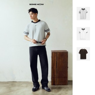  Áo Thun Regular Collorline Mix, Chất Vải Cotton blend Thoải Mái, AT0272, SOME HOW STORE