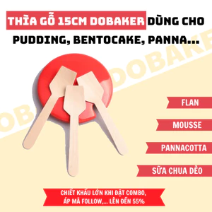 Muỗng Gỗ size 10cm (Màu Be) giá tốt, chất lượng bánh kem, bánh bento, bánh gato, ăn sữa chua...