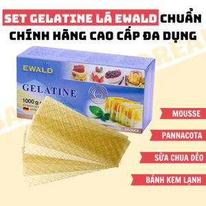 Set 20 Lá Gelatin Silver Ew - Nguyên Liệu Chính Làm Mousse Cake Panna Flan Caramel - Từ DoBaker